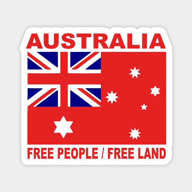 1901 Australian land flag free people 3:2 ratio Magnet by pickledpossums