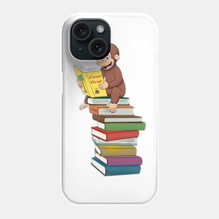 Curious George Tattoo on a Stack of Books Phone Case