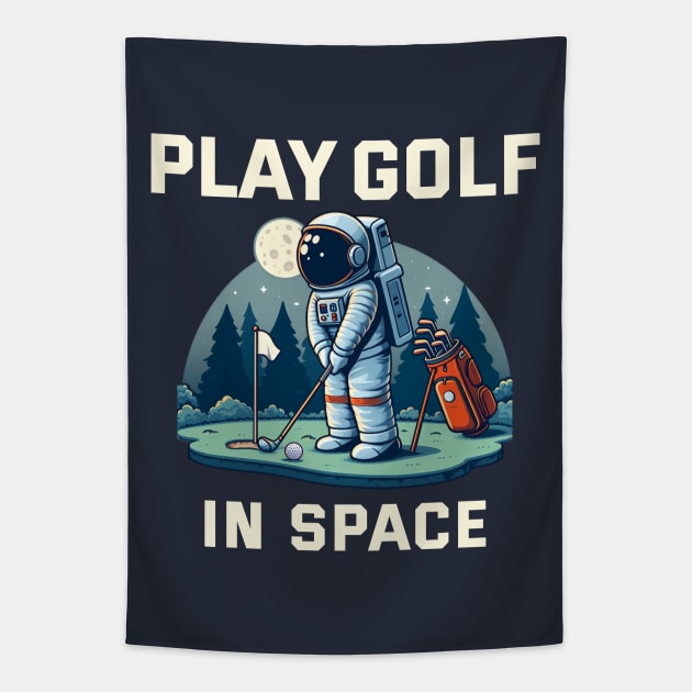 Playing golf in Space Tapestry by mirailecs