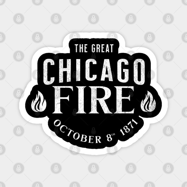 History The Great Chicago Fire 1871 Historic Events Magnet by Yesteeyear