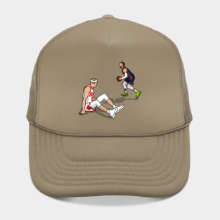 brunson make a crossover on caruso Hat