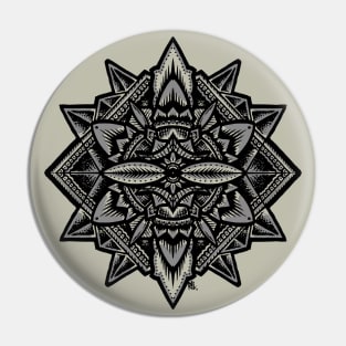 Sacred Geometry Flower of Life Mandala Pin