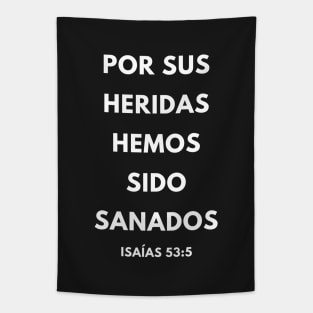 Bible Verse By His Stripes We Are Healed Spanish Tapestry