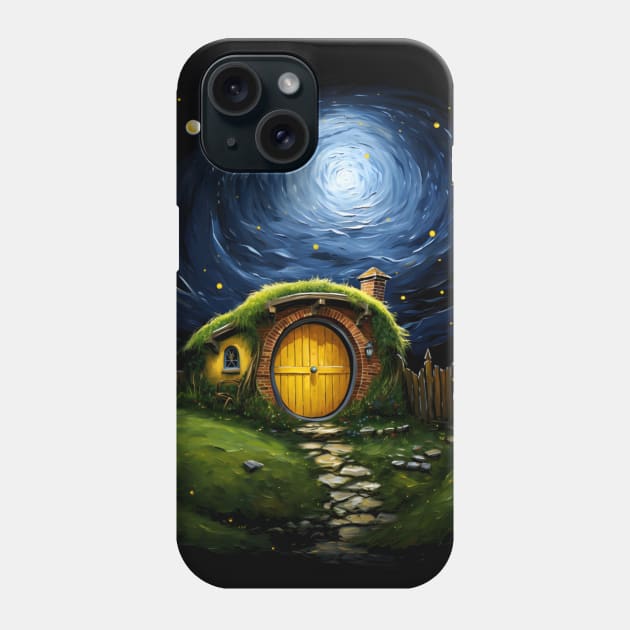 A Starry Night at the Westfarthing - Round Doors - Fantasy Phone Case by Fenay-Designs