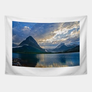 Late Day Clouds Over Mountains, Glacier NP Tapestry