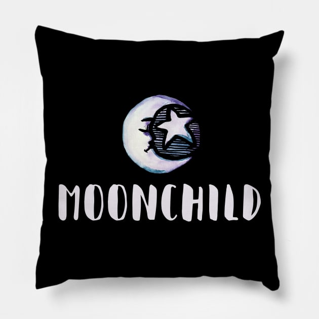 MoonChild Pillow by bubbsnugg