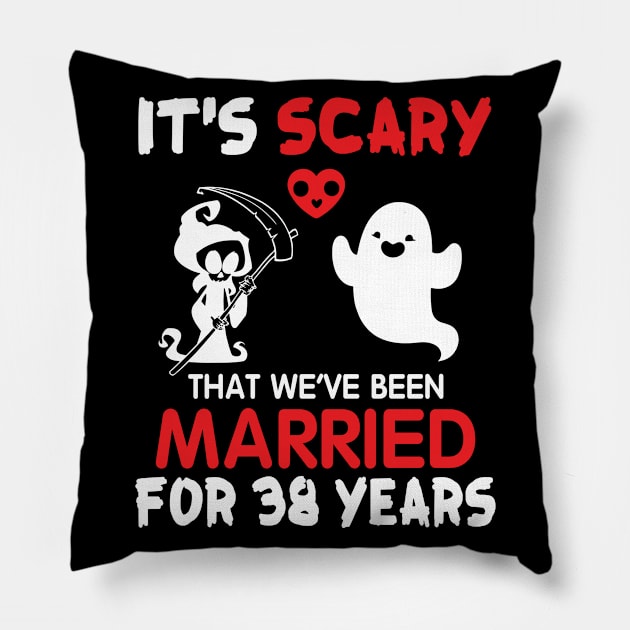 Ghost And Death Couple Husband Wife It's Scary That We've Been Married For 38 Years Since 1982 Pillow by Cowan79