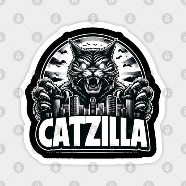 Catzilla Magnet by ShirtFace