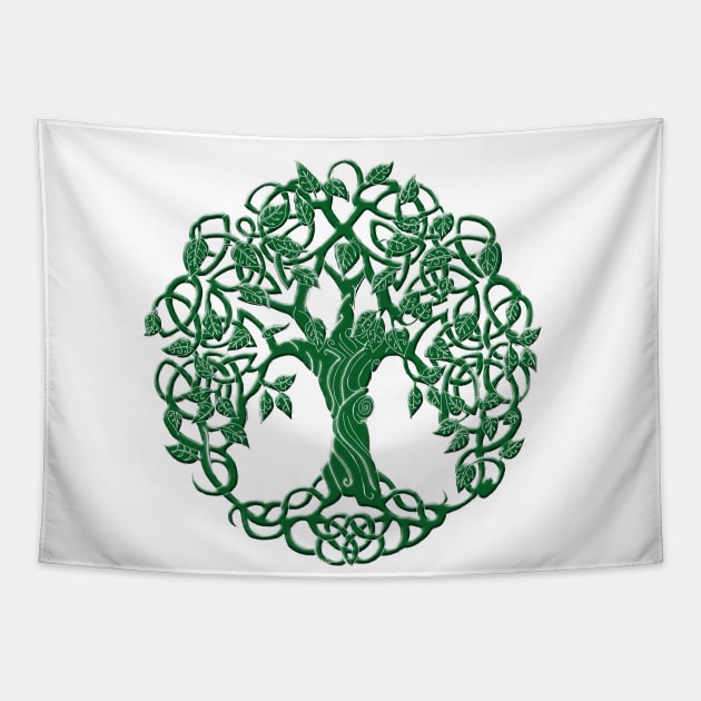 Tree of Life Green Tapestry by Astrablink7