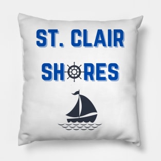 St. Clair Shores Boat Shirt Pillow