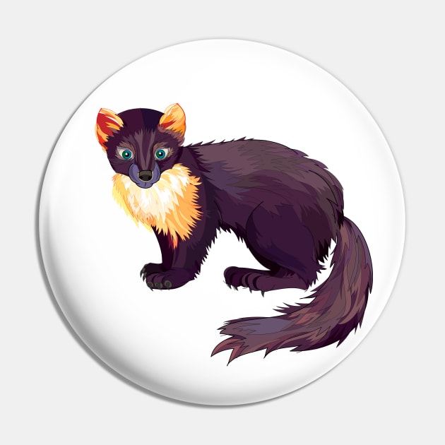 Illustration of cute illustration of cute marten Pin by Artist Natalja Cernecka