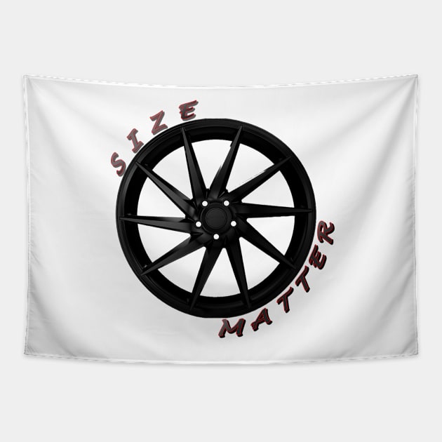 Size Matter, Wheel Type 6 Tapestry by CarEnthusast