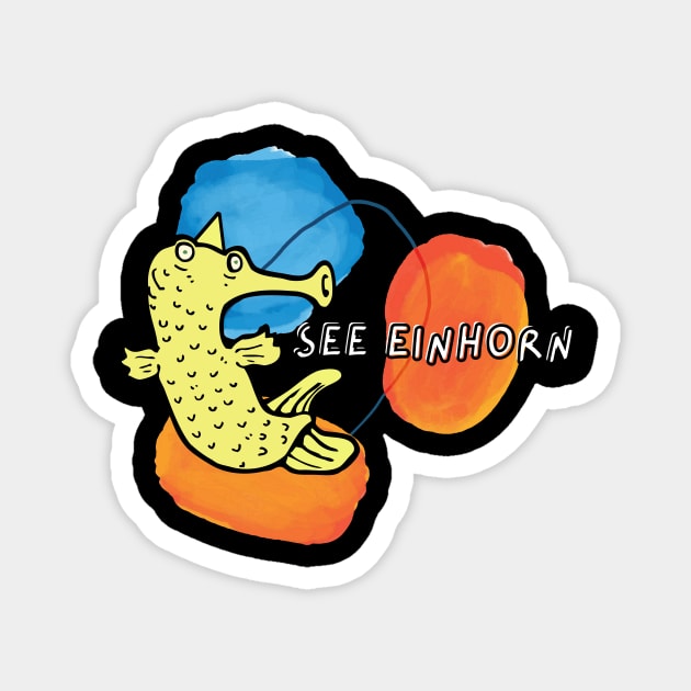 See Einhorn Comic Witzig Seepferdchen Tier Spaß Einhorn