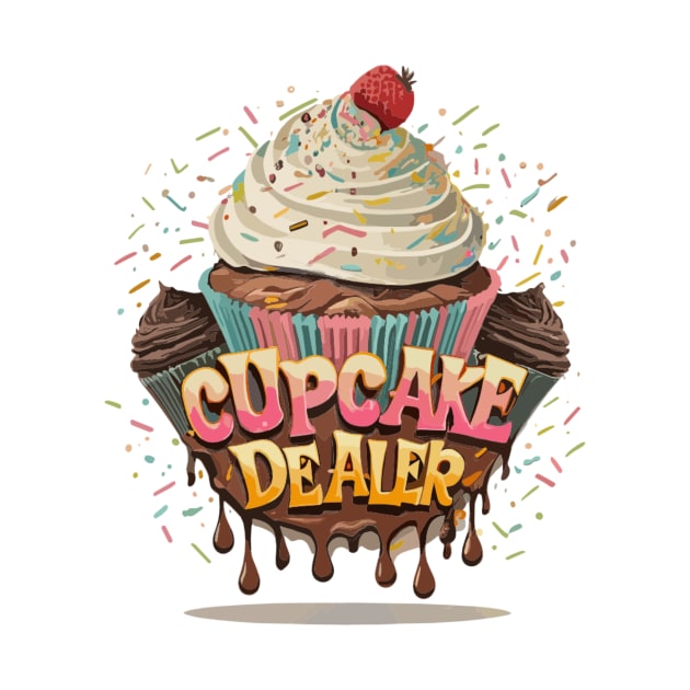 Cupcake Dealer Baker Cool Baking Lovers Men Women Kids Funny by AimArtStudio