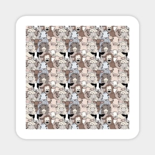 Funny Flock of Sheep Magnet