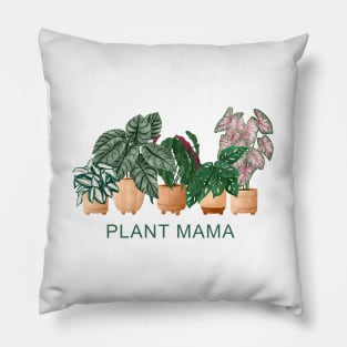 Plant Mama, House Plants Illustration 8 Pillow