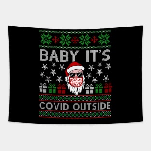 Baby It's COVID Outside 2020 Christmas Tapestry