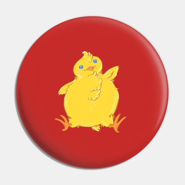 Chubby Chick Chicken Waves Hello Pin by SimplyKitt