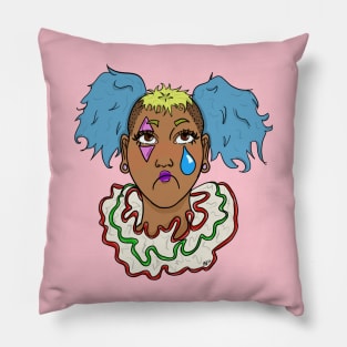 Sad clown girl Pillow