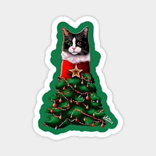 Meowy Christmas Magnet