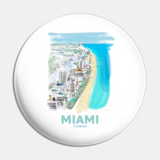 Miami Florida Art Pin