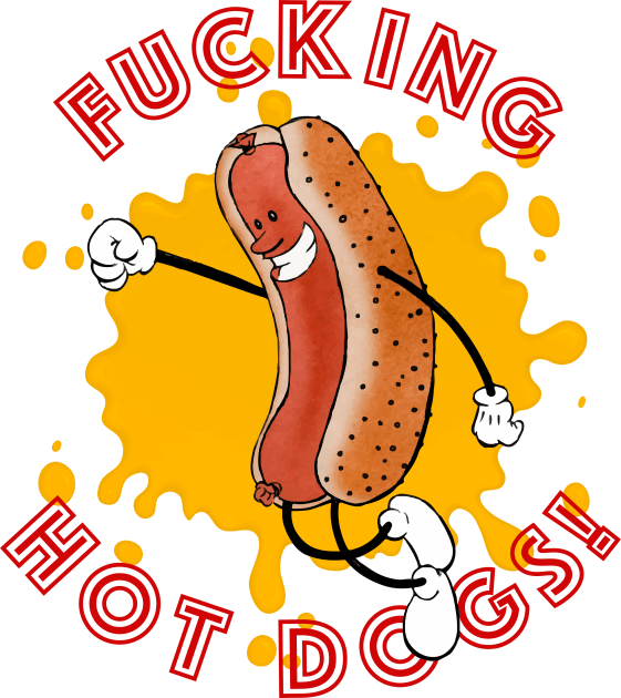 F**CKING HOT DOGS! Kids T-Shirt by Justin Langenberg