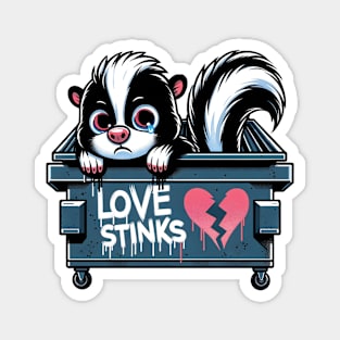 Love stinks - Funny skunk design Magnet