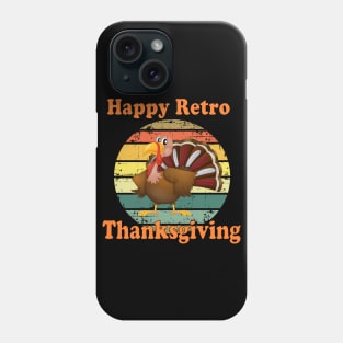 happy retro thanksgivings turkey gift 2020 for men and women Phone Case