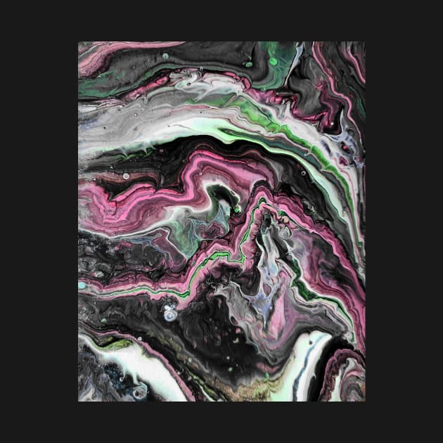 Best Friends - Abstract Acrylic Pour Painting by dnacademic