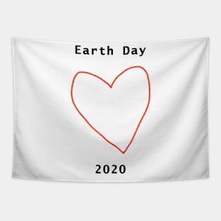 Red Heart Outline for Earth Day Tapestry