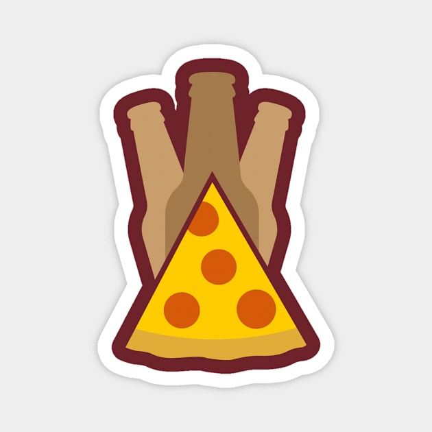 Pizza and Beers Magnet by Coffeepine