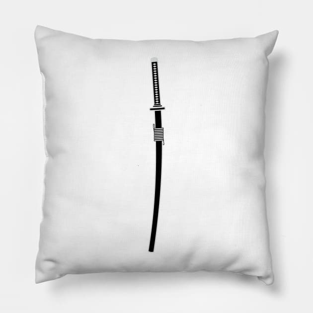 katana (black) Pillow by PabloDeChenez