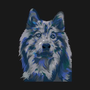 Wolf grey and blue T-Shirt