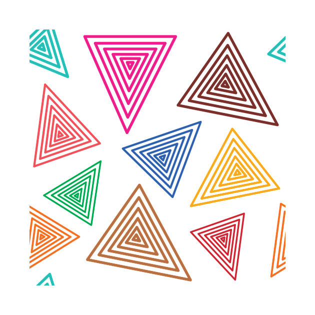 Cute retro abstract colorful vector pattern made of seamless triangle. by vadimfromm