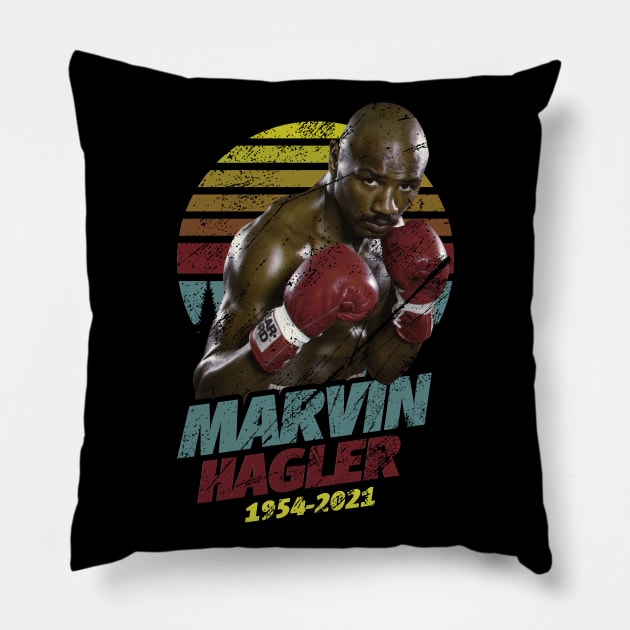 RIP MARVIN HAGLER - March 13, 2021 Pillow by OTAKUDANG