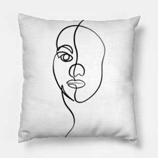 Woman face abstract art Pillow