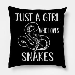 Snake Girl - Just a girl who loves snake Pillow