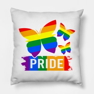 Rainbow Butterflies - Lgbt Pride Pillow