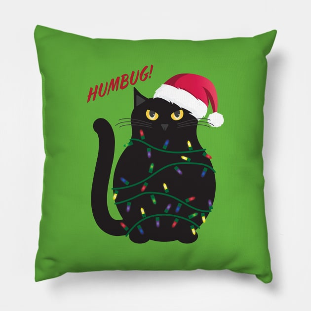 Humbug Cat Pillow by KneppDesigns