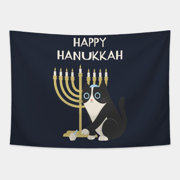 Happy Hanukkah Tapestry by Distefano