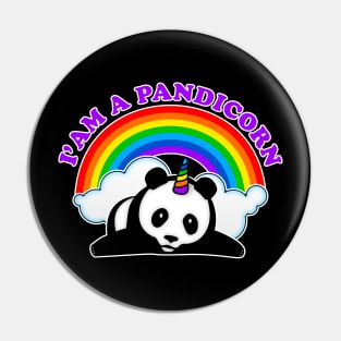 I am a Pandicorn Pin