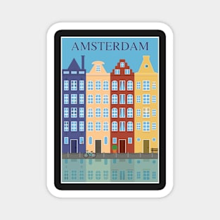 Amsterdam, Holland, Travel Poster Magnet