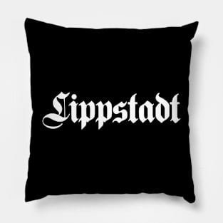 Lippstadt written with gothic font Pillow