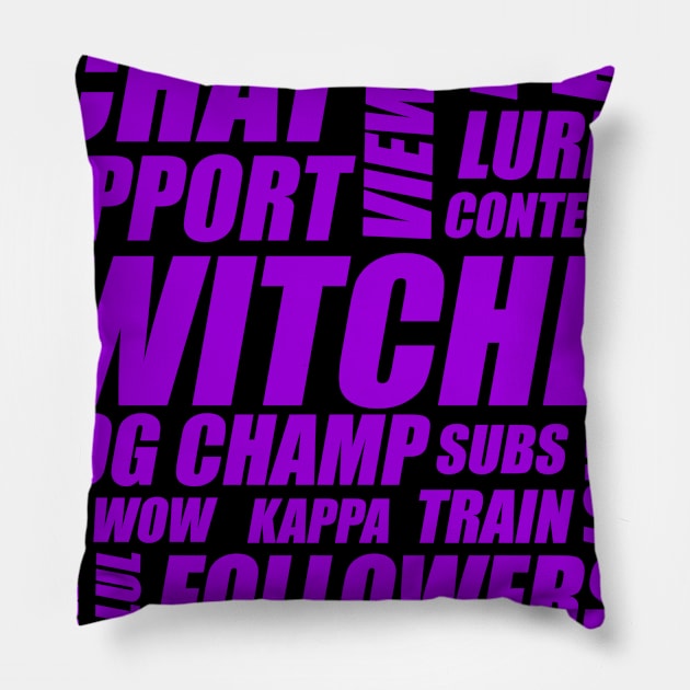 Twitcher Word Art Pillow by LewnaTsuki