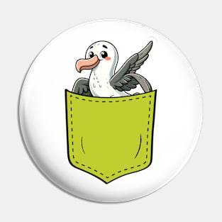 Kawaii Albatross in Pocket Pin
