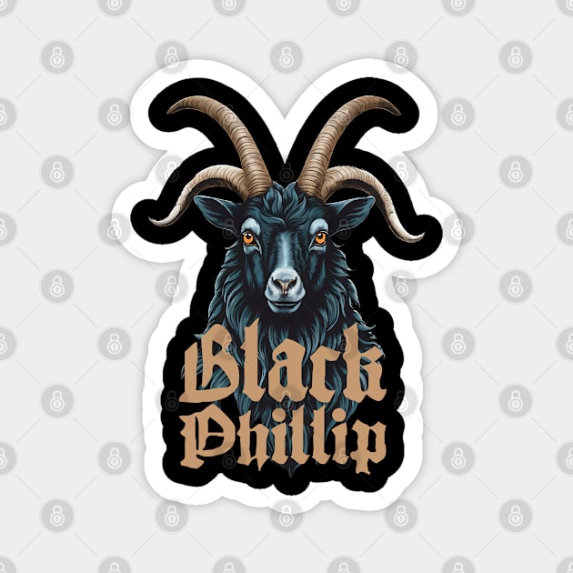 Black Phillip Magnet by Mudha studio