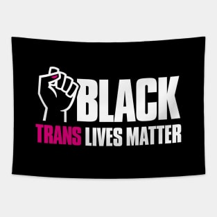 Black Trans Lives Matter Black transgender LGBTQ protesting  fist with nail polish Tapestry