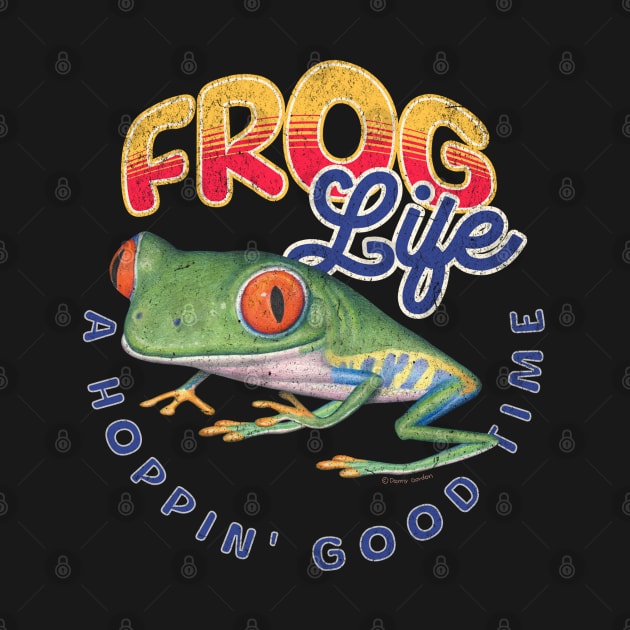 Cute Funny Red Eyed Tree Frog Gift by Danny Gordon Art