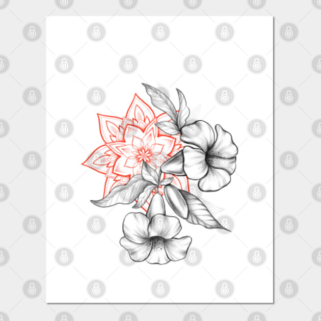 Flowers Spring Flowers Black And White Flowers Graphic Flowers Neo Traditional Flowers Original Design By Pod Fashion Flowers Posters And Art Prints Teepublic You can edit any of drawings via our online image editor before downloading. usd