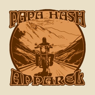 Papa Hash Apparel: Circle ride tan T-Shirt